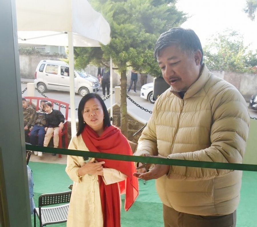 Abu Metha inaugurates ‘The Bookhome,’ a library for children near ETE Coffee, Billy Graham Road, Kohima on November 19. (DIPR Photo)